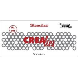 (CLST201)Crealies Stencilzz no. 201 wonky circles