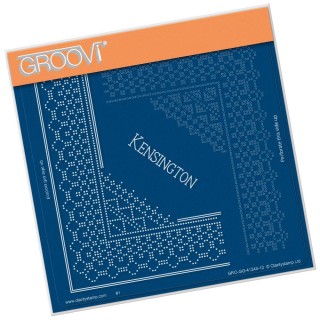(GRO-GG-41246-12)Groovi Grid Piercing Plate KENSINGTON LACE CORNER DUET