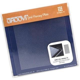 (GRO-GG-41066-23)Groovi Plate A6 PIERCING GRID MINI STRAIGHT BASIC