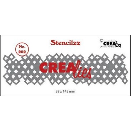 (CLST202)Crealies Stencilzz no. 202 wonky squares