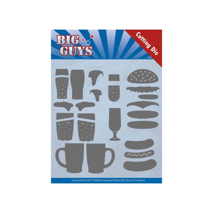 (YCD10172)Dies - Yvonne Creations - Big Guys - Fast food