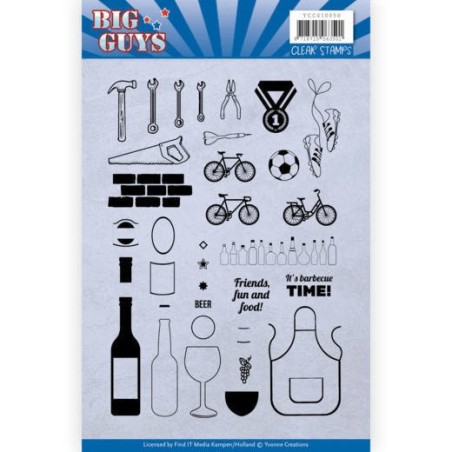 (YCCS10050)Clear Stamps - Yvonne Creations - Big Guys