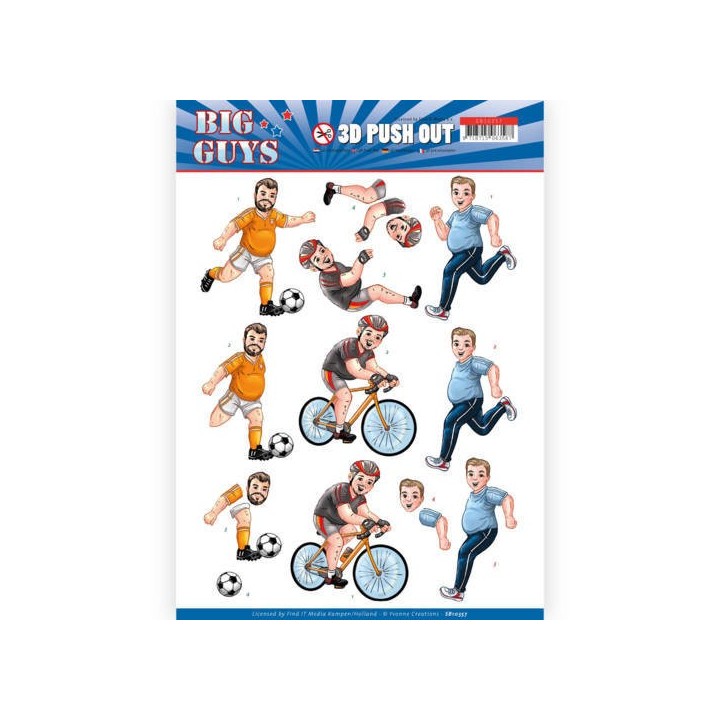 (SB10357)3D pushout - Yvonne Creations- Big Guys - Sports