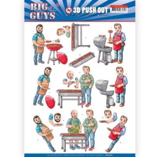 (SB10360)3D pushout - Yvonne Creations- Big Guys - Backyard BBQ