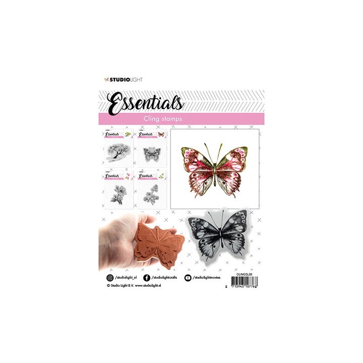 (CLINGSL08)StudioLight Cling Stamp Essentials, nr.08