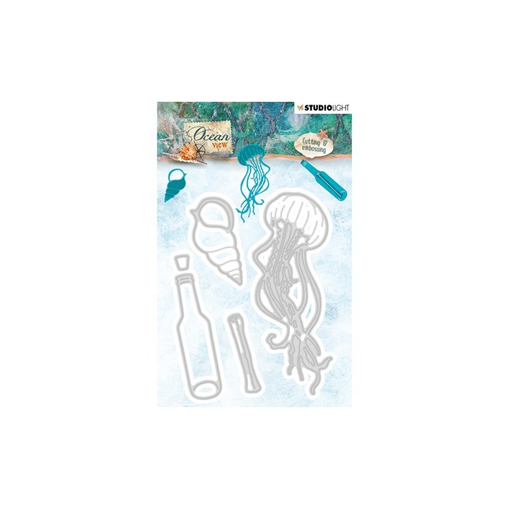 (STENCILOV190)Studio Light Cutting and Embossing Die Ocean View nr.190