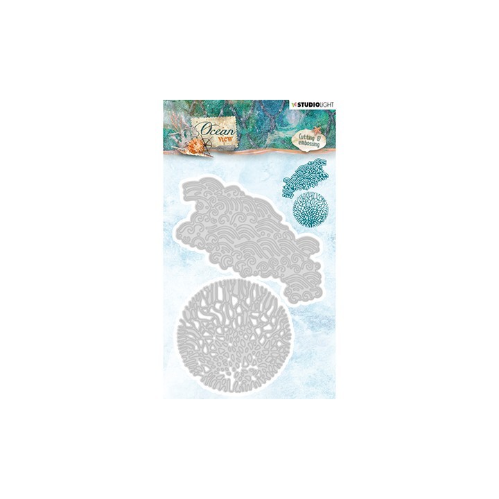 (STENCILOV194)Studio Light Cutting and Embossing Die Ocean View nr.194