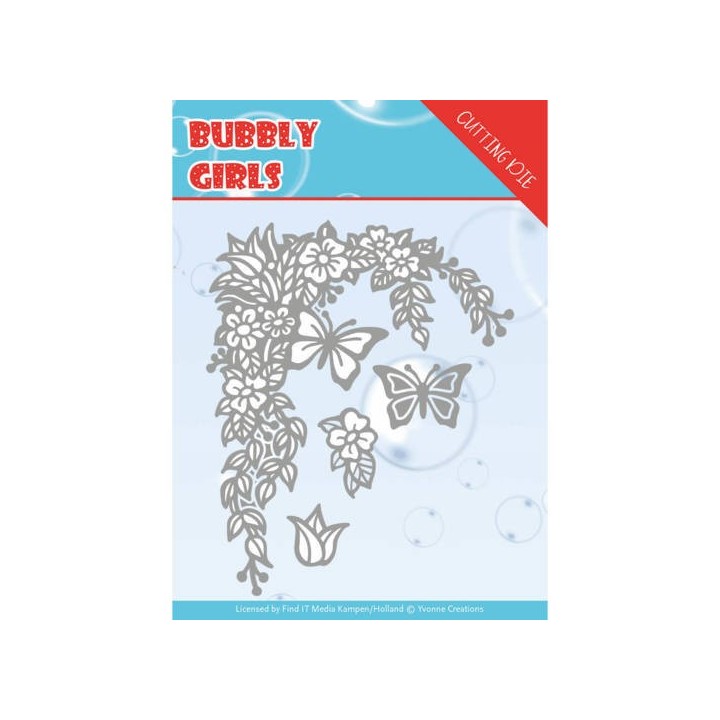 (YCD10167)Dies - Yvonne Creations - Bubbly girls- Flower Corner