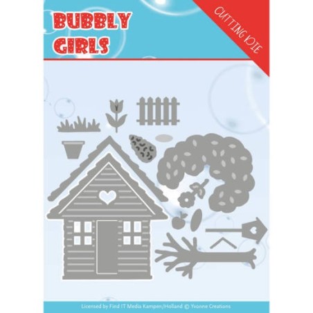 (YCD10169)Dies - Yvonne Creations - Bubbly girls- In the Garden