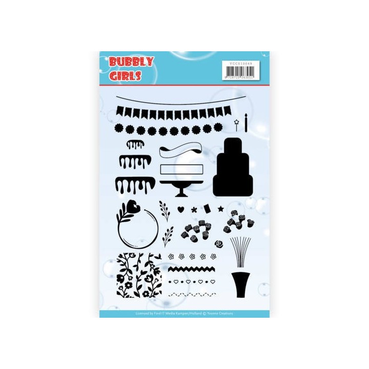 (YCCS10049)Clear Stamps - Yvonne Creations - Bubbly Girls