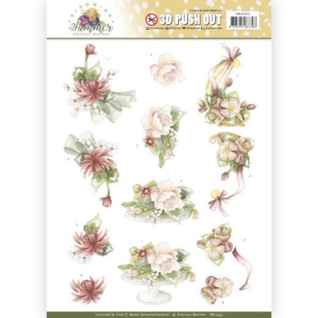 (SB10353)3D Pushout - Precious Marieke - Blooming Summer - Sweet Summer Flowers
