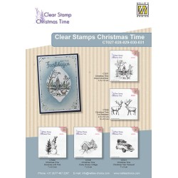 (CT028)Nellie's Choice Clear Stamp Christmas time Two reindeer