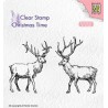 (CT028)Nellie's Choice Clear Stamp Christmas time Two reindeer