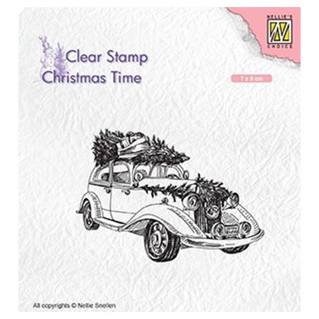(CT031)Nellie's Choice Clear Stamp Christmas time Christmas tree Transport