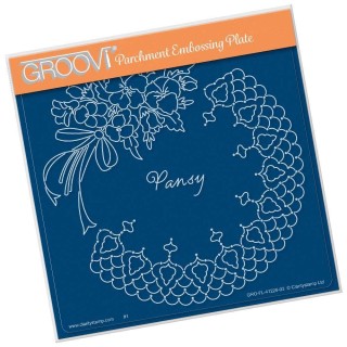 (GRO-FL-41228-03)Groovi Plate A5 Linda Williams PANSY