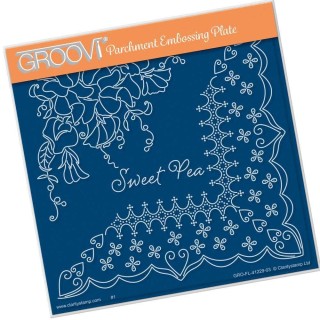 (GRO-FL-41229-03)Groovi Plate A5 Linda Williams SWEET PEA
