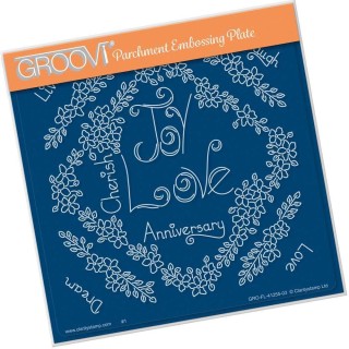 (GRO-FL-41255-03)Groovi Plate A5 TINA'S LOVE FLOWERS