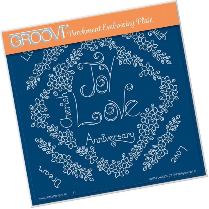 (GRO-FL-41255-03)Groovi Plate A5 TINA'S LOVE FLOWERS