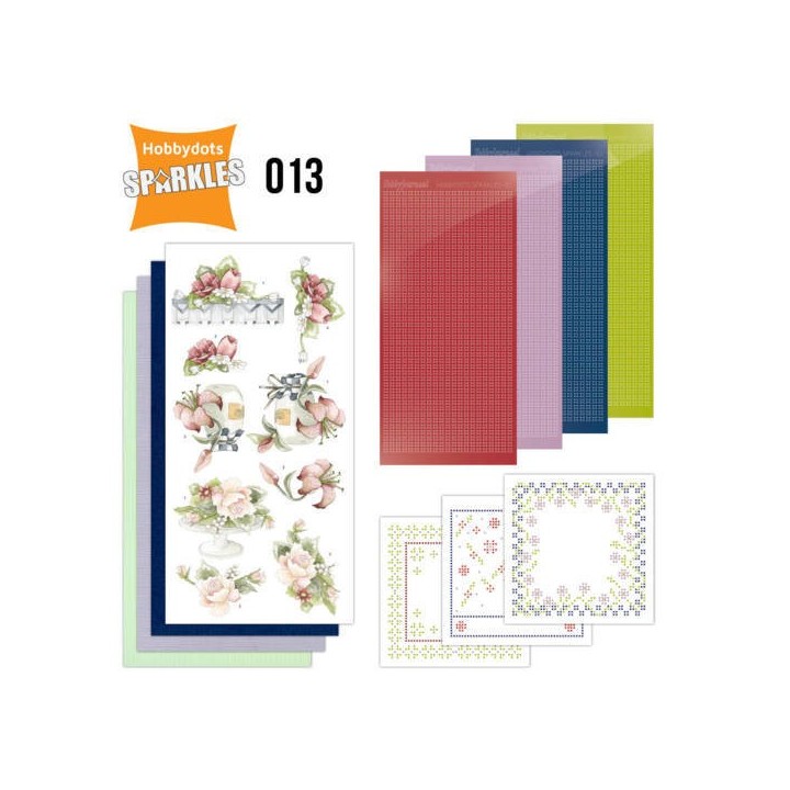 (SPDO013)Sparkles Set 13 - Red Summer Flowers