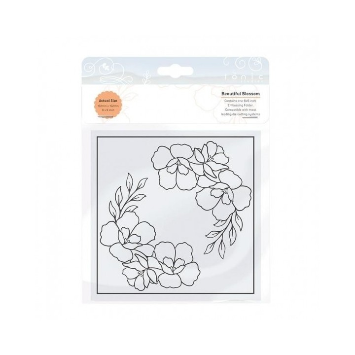 (2457E)Tonic Studios • Embossing folder beautiful blossom