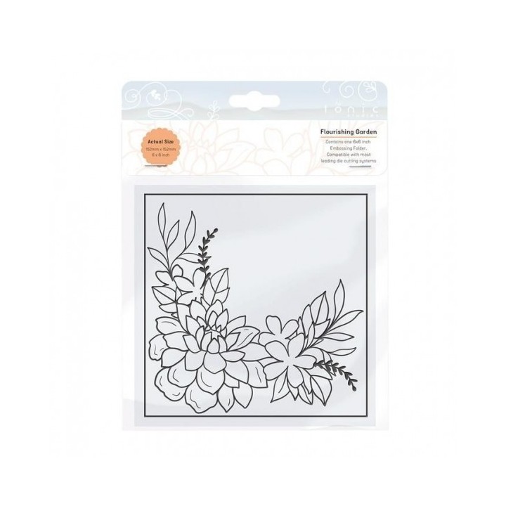 (2458E)Tonic Studios • Embossing folder flourishing garden