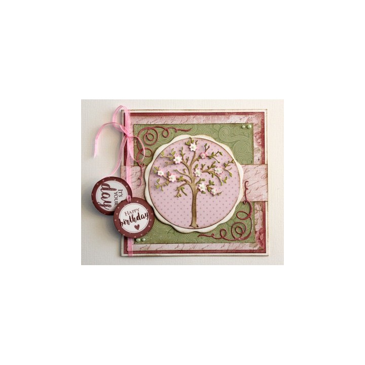 (6002/1281)Cutting, embossing & debossing dies spring tree