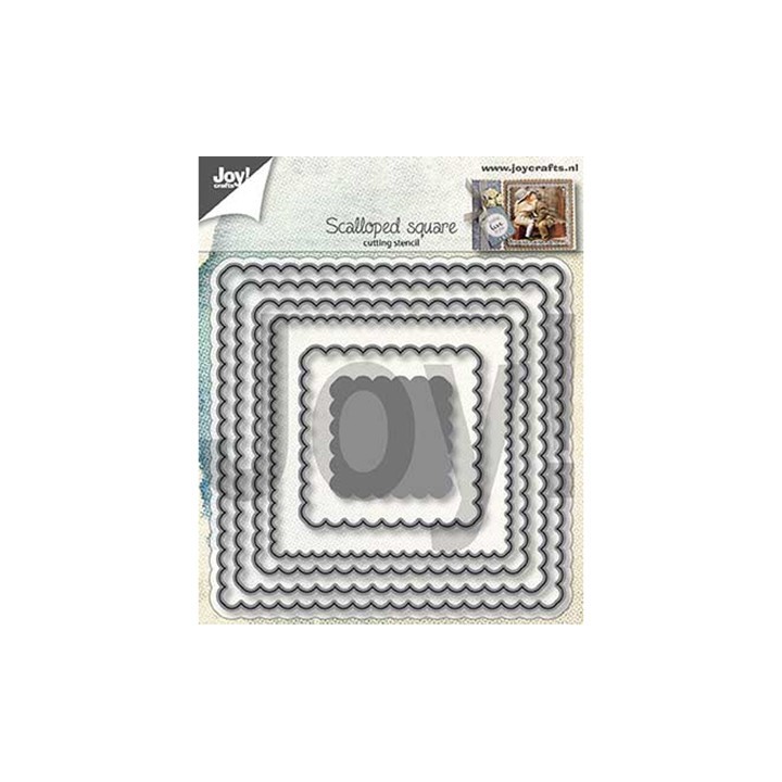 (6002/1301)Cutting dies scalloped square