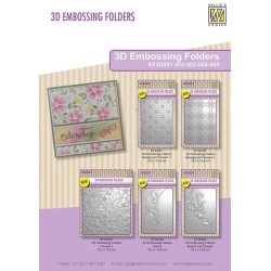 (EF3D003)Nellie's Choice Embossing folder Backgrounds Flowers-3