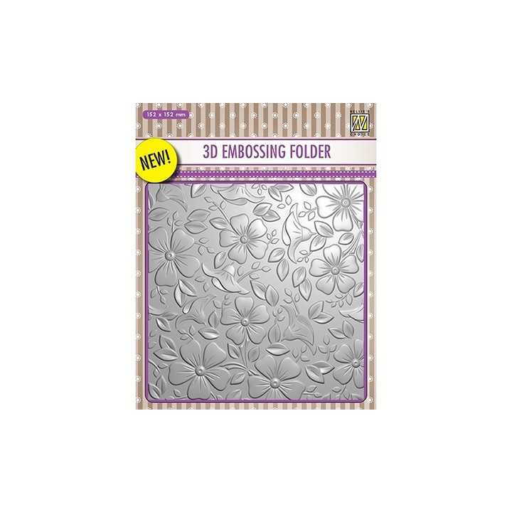 (EF3D003)Nellie's Choice Embossing folder Backgrounds Flowers-3