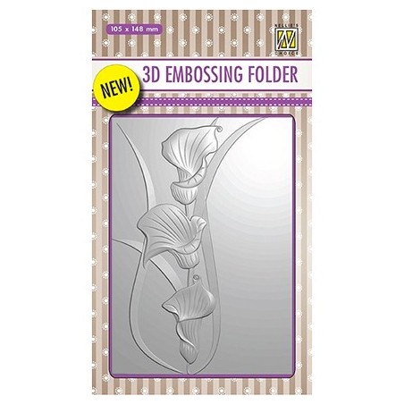 Nellie's Choice 3D Embossing Folders Arums 105x148mm 