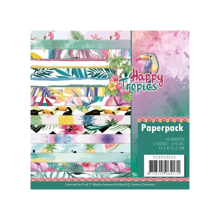 (YCPP10025)Paperpack - Yvonne Creations - Happy tropics