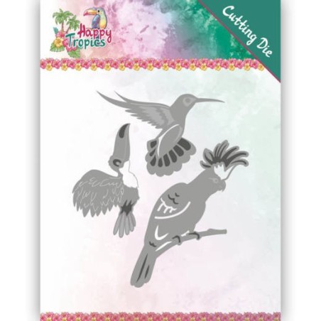 (YCD10175)Dies - Yvonne Creations - Happy Tropics - Exotic Birds