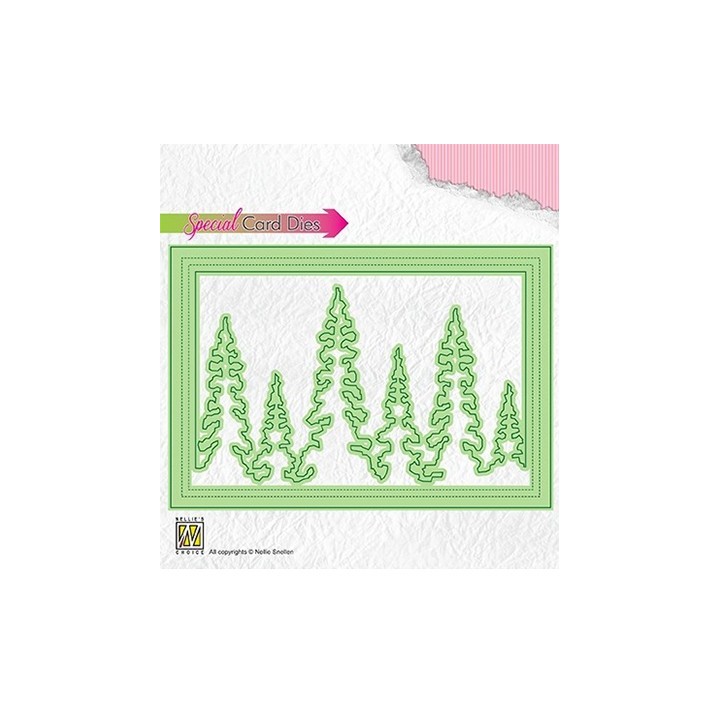 (CBD004)Nellie's Shake Card dies Pinetree