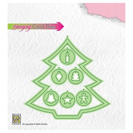 (HCD001)Nellie's Hanging Card Dies Christmas Tree