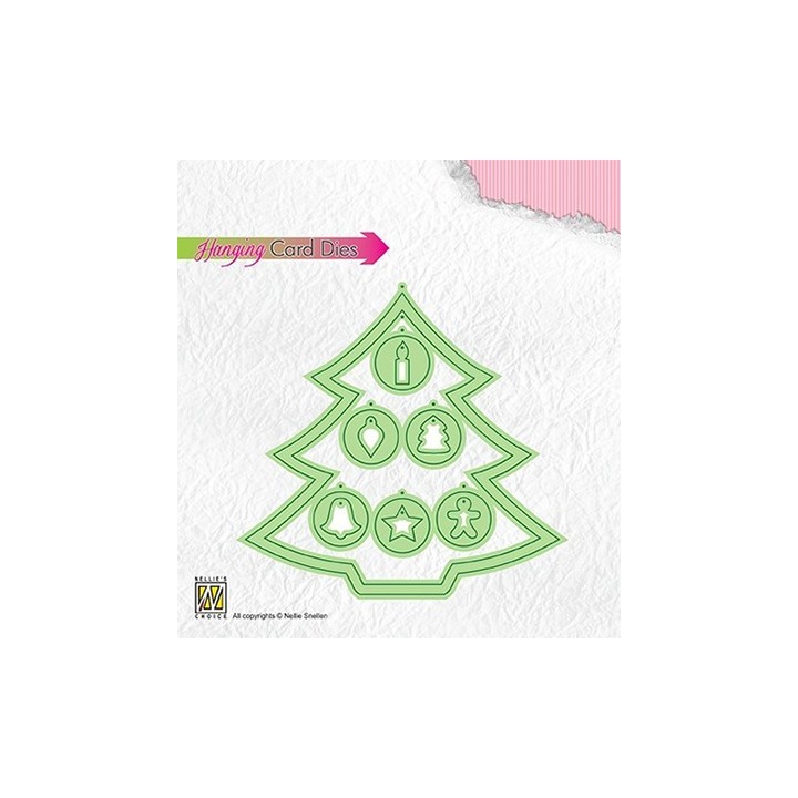 (HCD001)Nellie's Hanging Card Dies Christmas Tree