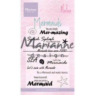 (CS1025)Clear stamp Mermaid sentiments by Marleen