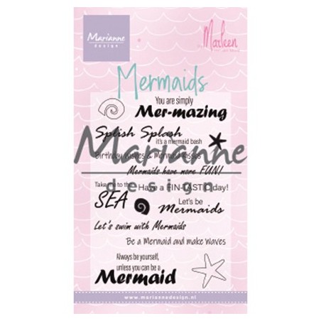(CS1025)Clear stamp Mermaid sentiments by Marleen