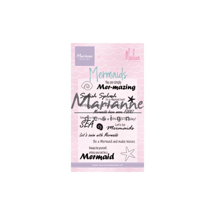(CS1025)Clear stamp Mermaid sentiments by Marleen