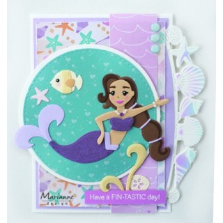 (CS1025)Clear stamp Mermaid sentiments by Marleen