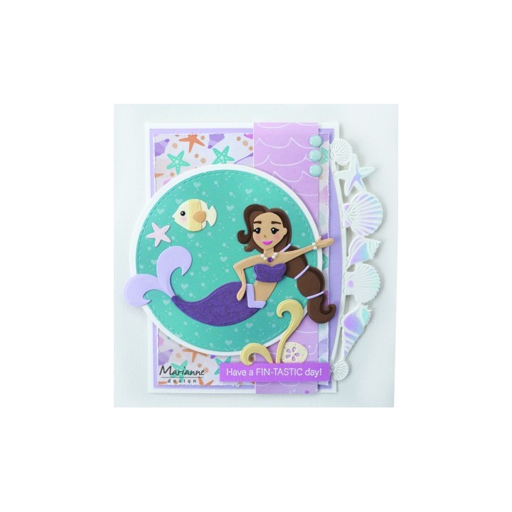 (CS1025)Clear stamp Mermaid sentiments by Marleen