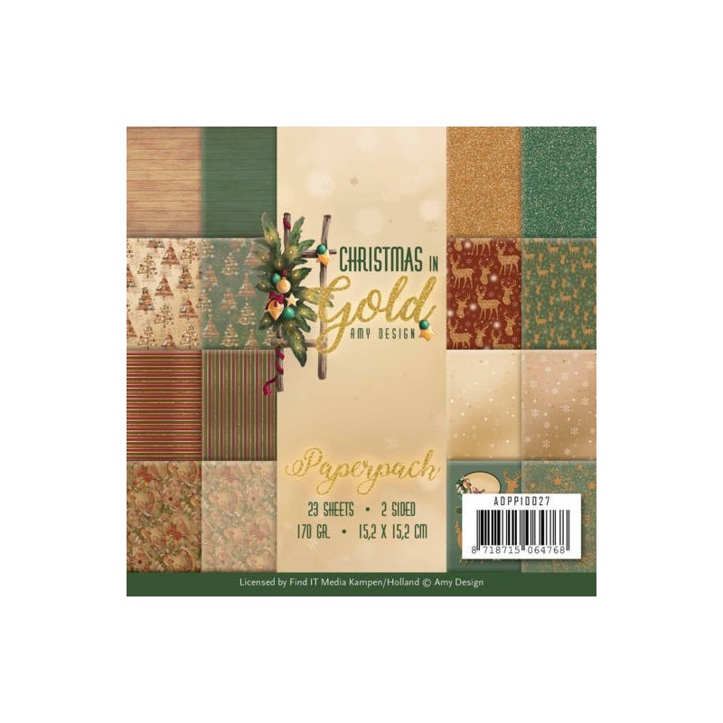(ADPP10027)Paperpack - Amy Design - Christmas in Gold