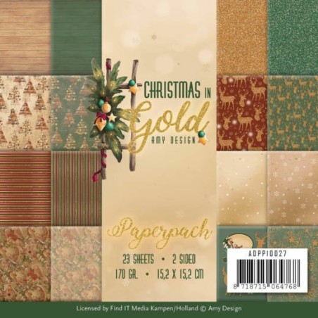 (ADPP10027)Paperpack - Amy Design - Christmas in Gold