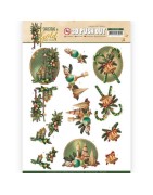 (SB10369)3D Pushout - Amy Design - Christmas in Gold - Lanterns in Gold