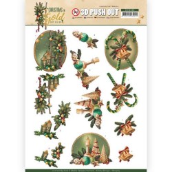 (SB10369)3D Pushout - Amy Design - Christmas in Gold - Lanterns in Gold