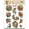 (SB10370)3D Pushout - Amy Design - Christmas in Gold - Birds in Gold