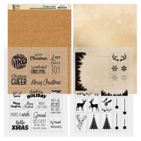 (ADMC1003)Mica Sheets - Amy Design - Christmas in Gold