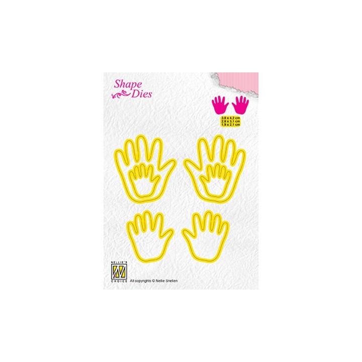 (SD165)Nellie's Shape Dies 3x Baby hands