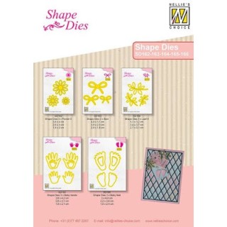 (SD166)Nellie's Shape Dies 3x Baby feet