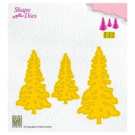 (SD167)Nellie's Shape Dies Pinetrees