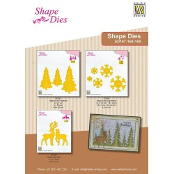(SD167)Nellie's Shape Dies Pinetrees